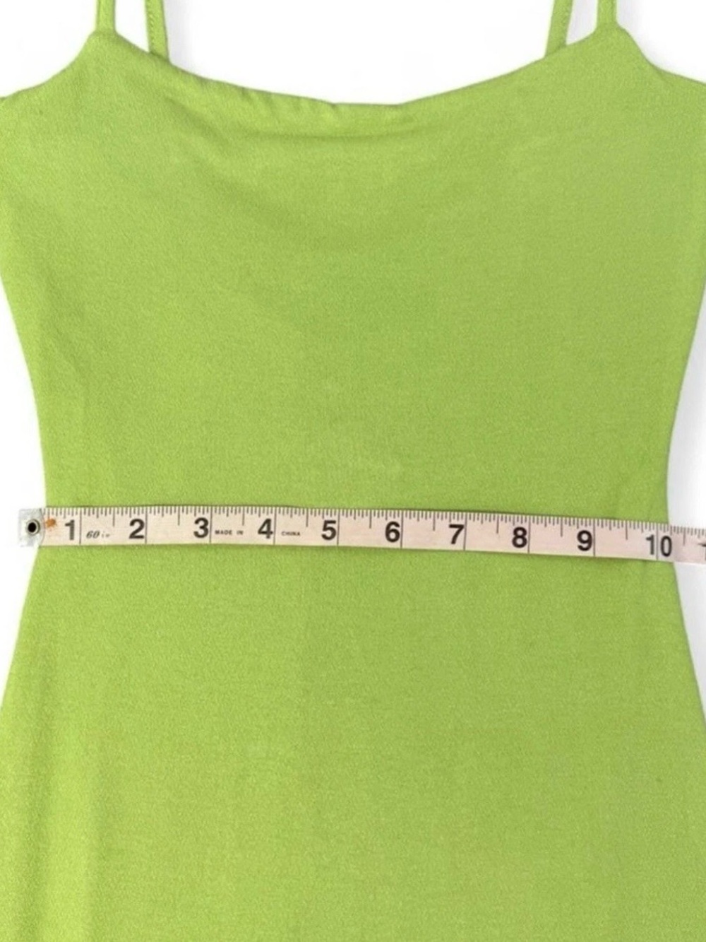 Naked Wardrobe Lime Green Sleeveless Cami Mini Dress Open Back Size S NEW - Picture 5 of 8